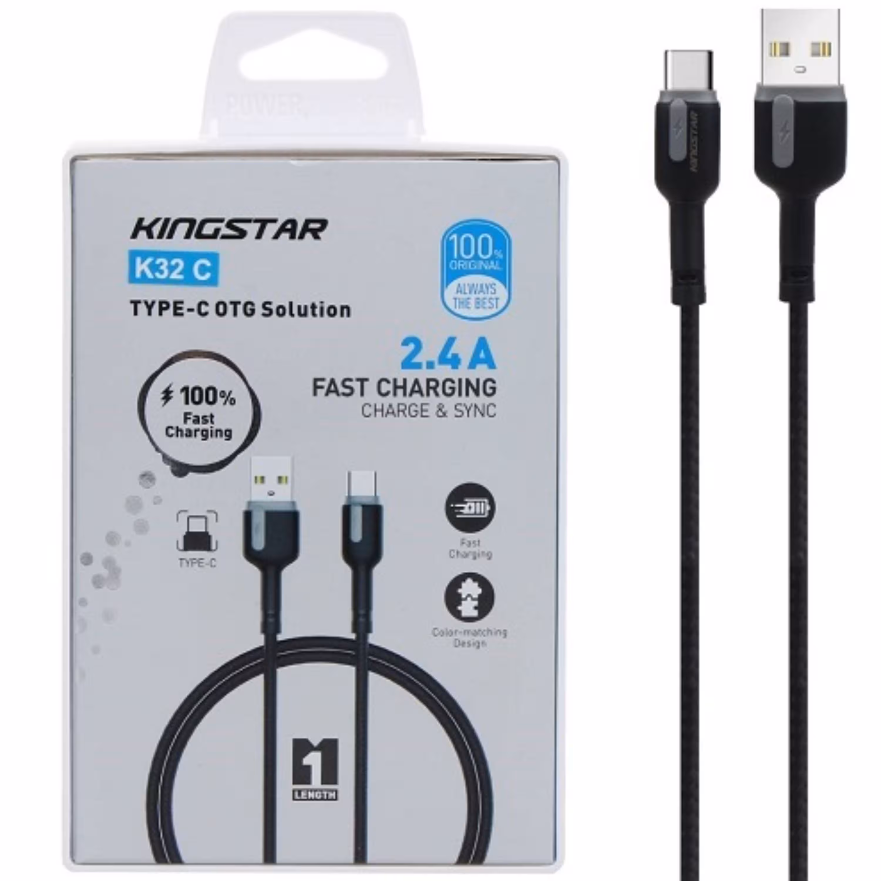 سیم شارژر کینگ استار مدل K32 C