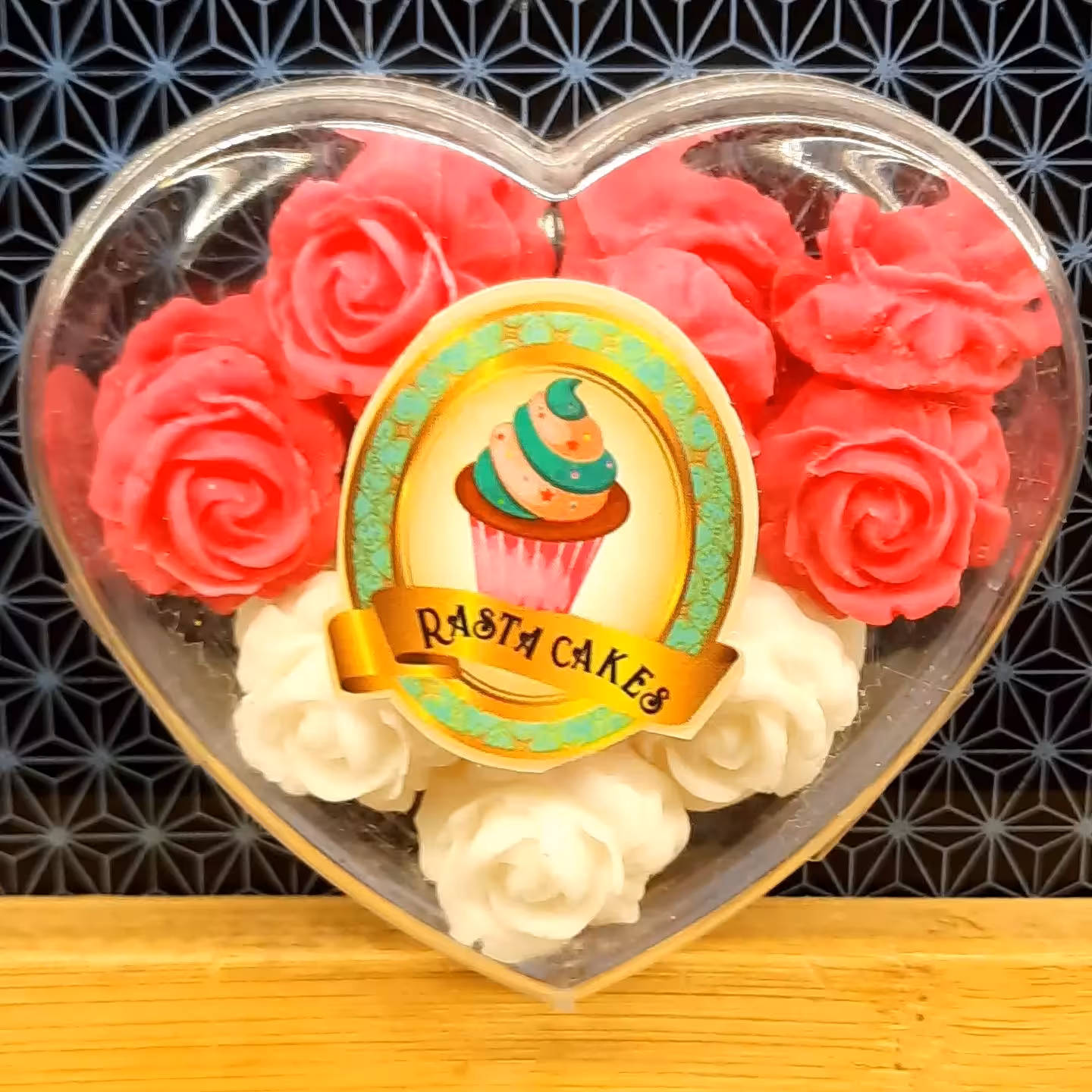 گل قند تزئینی گل رز رنگ صورتی و سفید