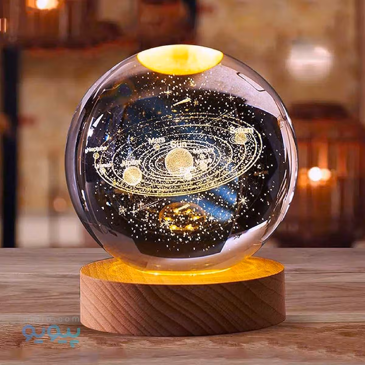 گوی کریستال مدل منظومه شمسی،  گوی کریستالی