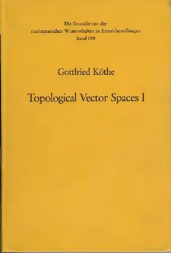 خرید و دانلود نسخه کامل کتاب Topological vector spaces I