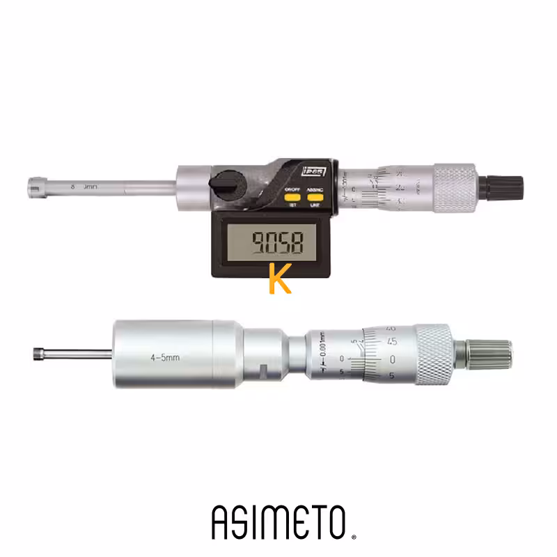 میکرومترهای دو و سه نقطه ای داخل سنج سری 208 / 209 آسیمتو (2-12MM / 08-5″)