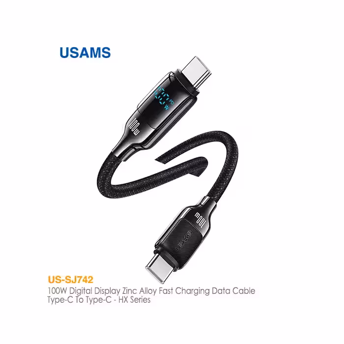 کابل فست شارژ 100 وات Type-C به Type-C یوسمز