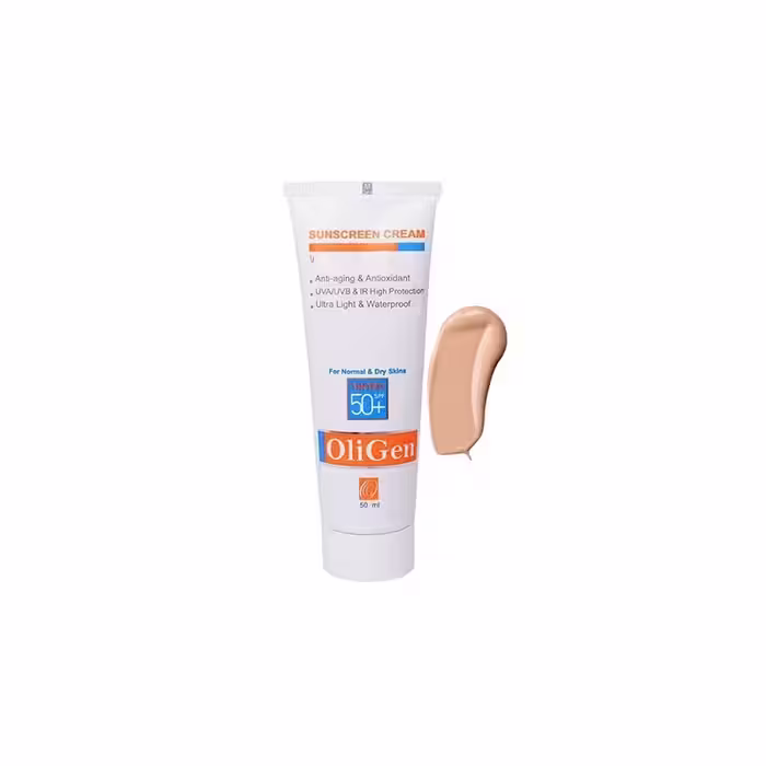 کرم ضد آفتاب روشن پوست نرمال و خشک الی ژن (Oligen) حجم 50mL