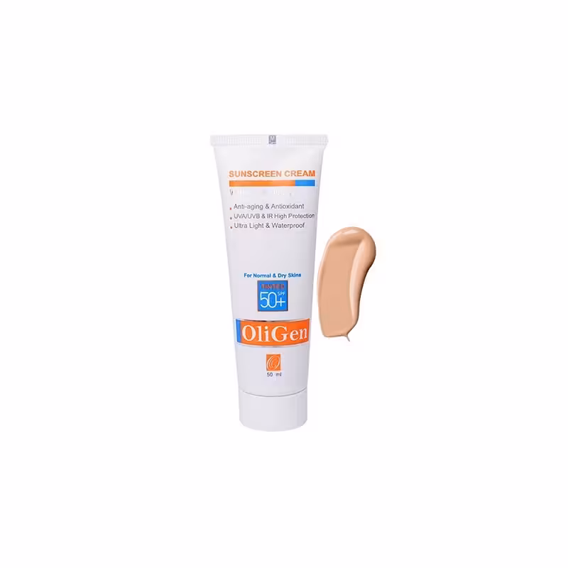 کرم ضد آفتاب روشن پوست نرمال و خشک الی ژن (Oligen) حجم 50mL