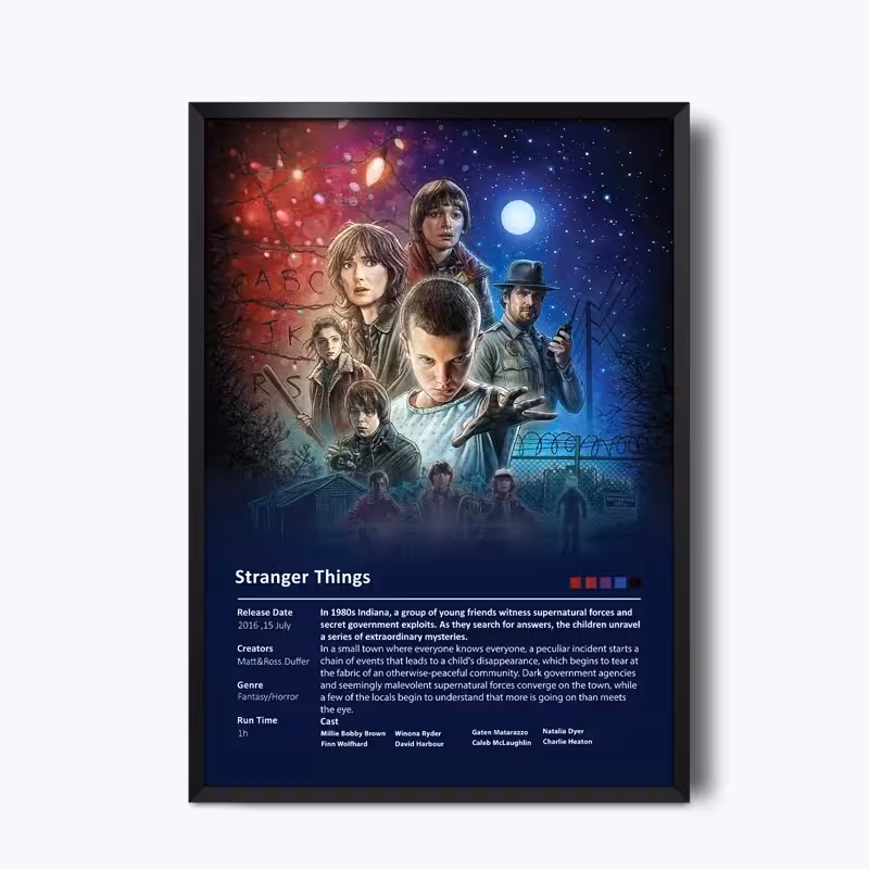 تابلو سریال Stranger Things(چیزهای عجیب)