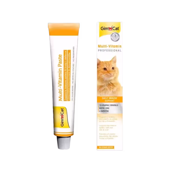 خمیر گربه بالغ مدل Multi Vitamin مولتی ویتامین برند Gim Cat جیم کت 50 گرمی