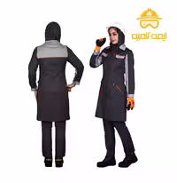 لباس کار زنانه طرح بوفالو مهندسی رنگ طوسی