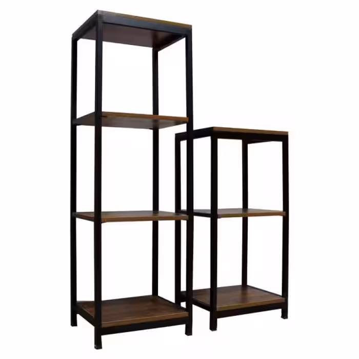 کتابخانه مدل چوبی فلزی IKE432 مجموعه 2 عددی