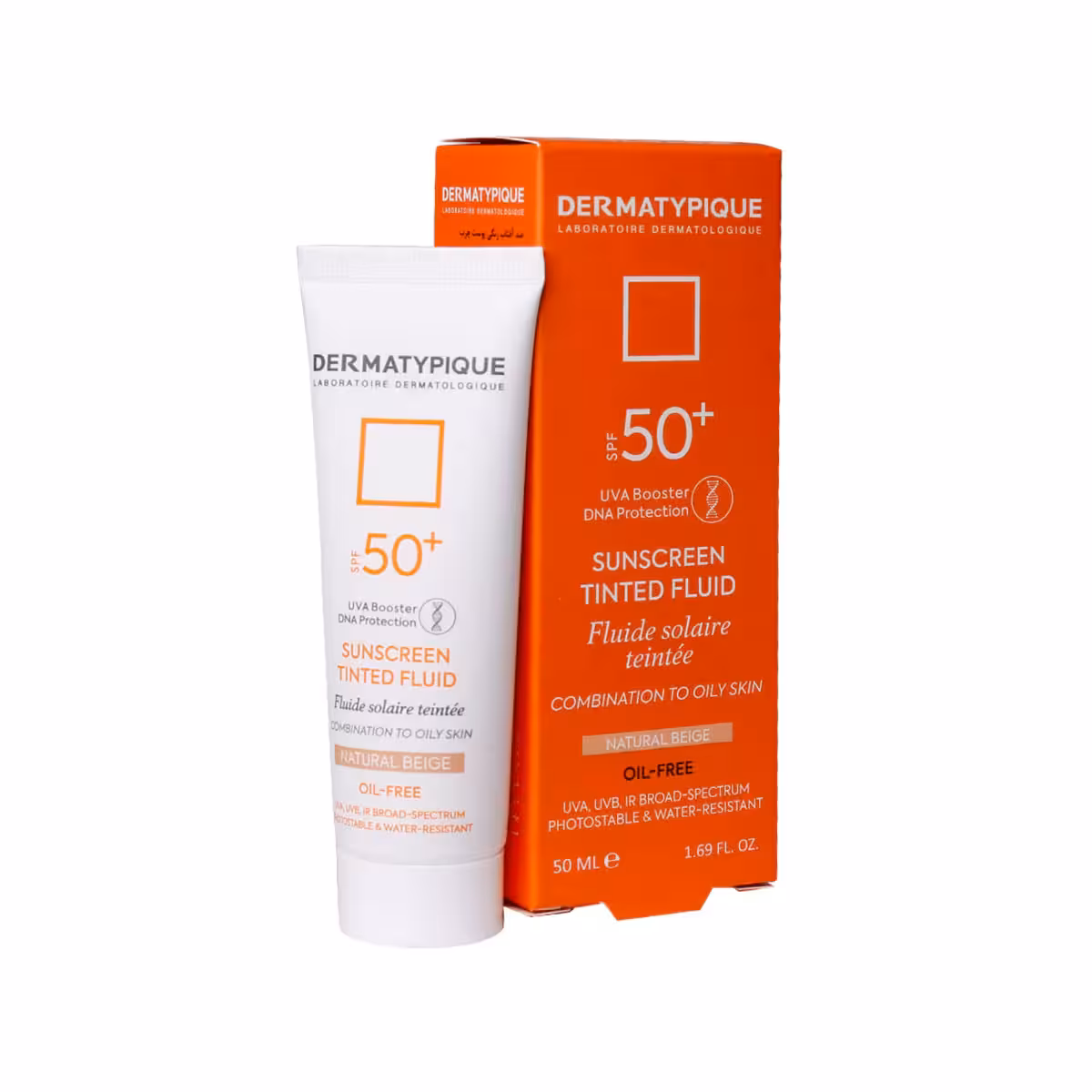ضد آفتاب فاقد چربی SPF50 بژ طبیعی حجم 50 میلی لیتر درماتیپیک