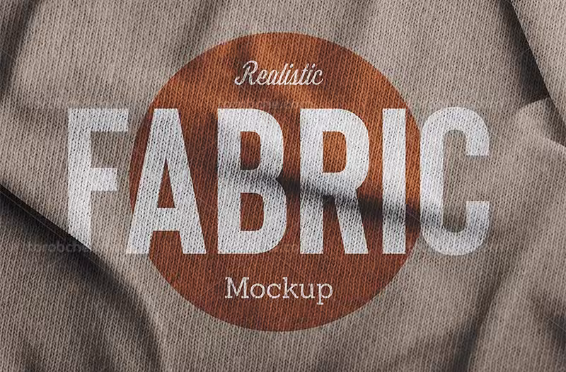 موکاپ لوگو روی پارچه از زاویه رو برو | گرافیک با طعم تربچه