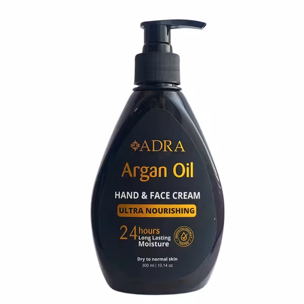 کرم مرطوب‌کننده دست و صورت پمپی روغن آرگان آدرا ‏