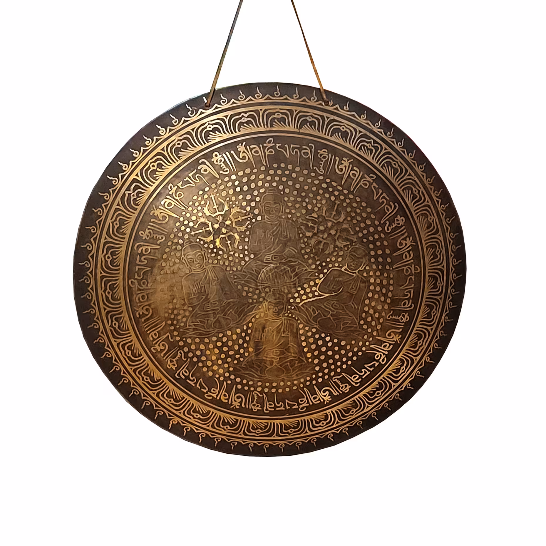 ساز گانگ مدل چهار بودا به همراه ملت سایز 45 سانتی متر کد 06