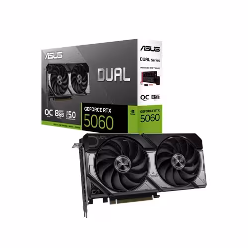 کارت گرافیک ایسوس مدل Dual GeForce RTX 5060 8GB GDDR7 OC Edition