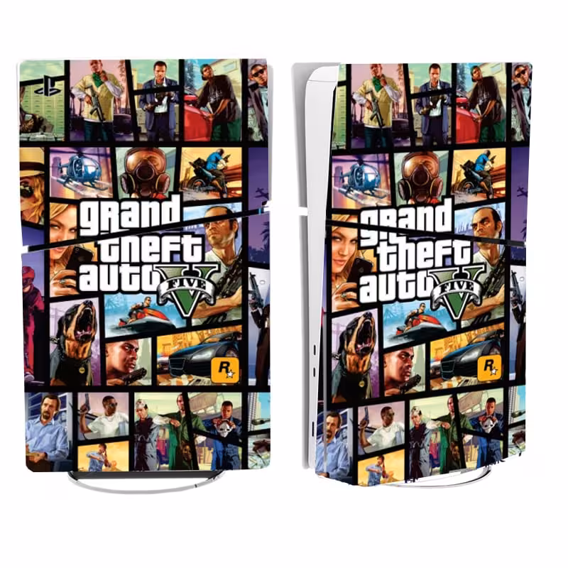 برچسب کنسول PS5 SLIM (GO) طرح GTA five