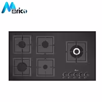 گاز رومیزی بیمکث کد 0040 پنج شعله شیشه مشکی