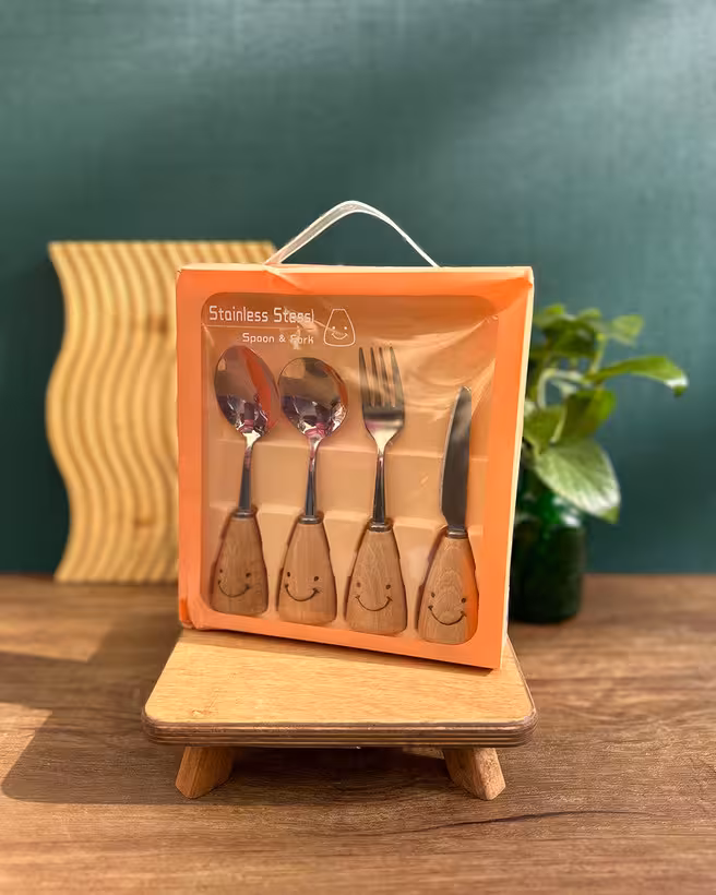 ست قاشق چهارتایی چوبی