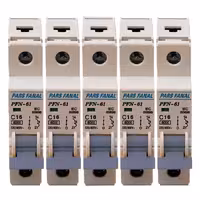 فیوز مینیاتوری تک فاز 16 آمپر پارس فانال مدل C16 بسته 5 عددی
