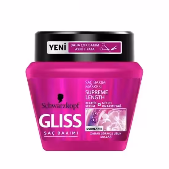 ماسک مو گلیس Gliss موهای بلند Supreme Length حجم 300 میل