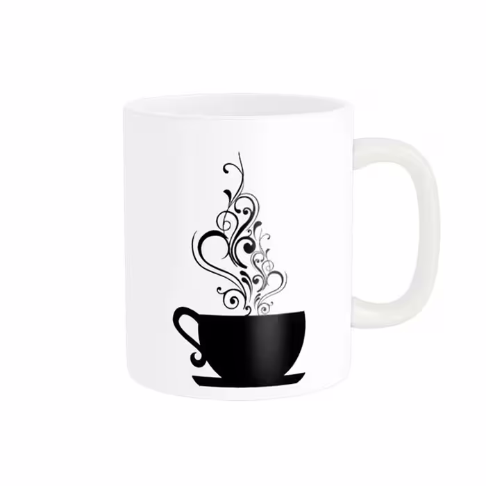 ماگ پادآفرین طرح چای و قهوه کد 0077