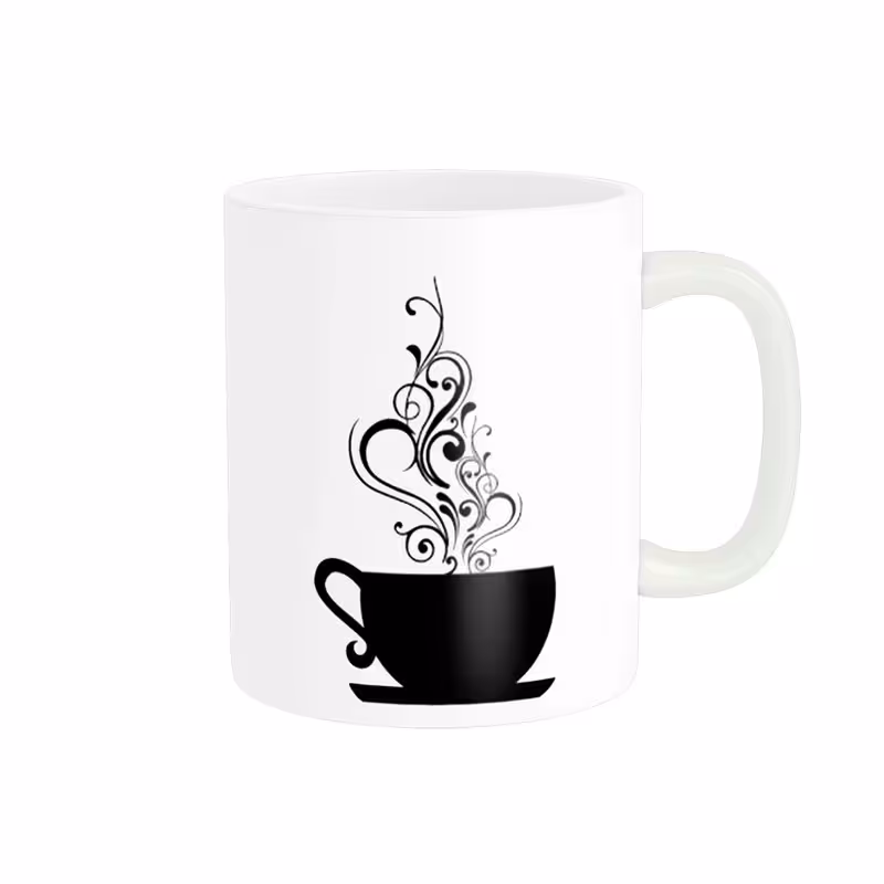 ماگ پادآفرین طرح چای و قهوه کد 0077