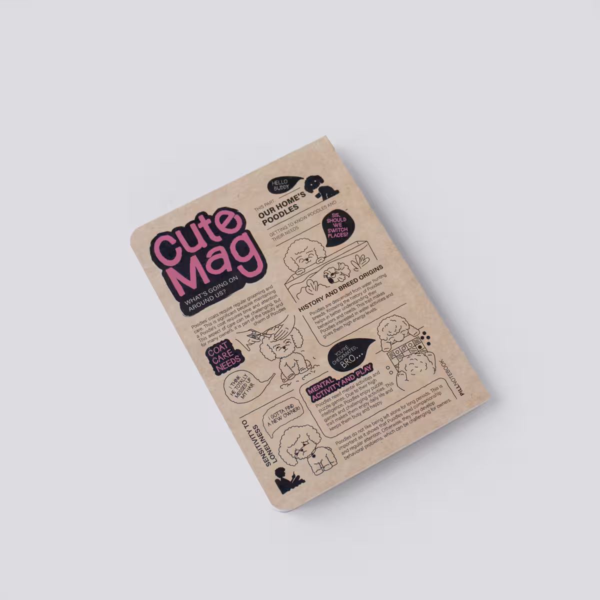 دفتر کرافت A6 صورتی Cute Mag پیل (PILL)