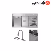 سینک دست ساز کن مدل BCN304-90   شیر آبشاری