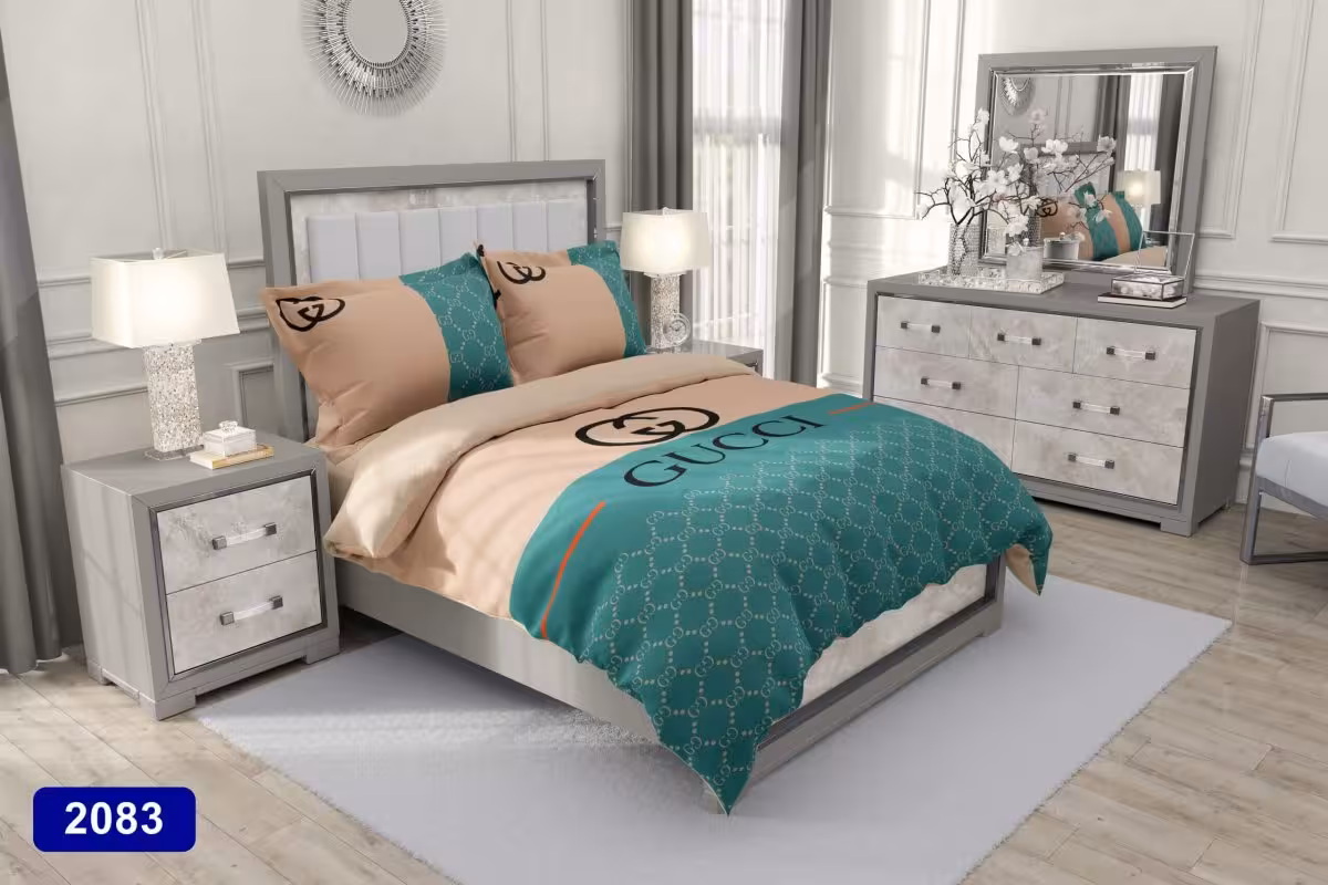 سرویس لحاف روتختی سه بعدی کارینا دو نفره مدل گوچی