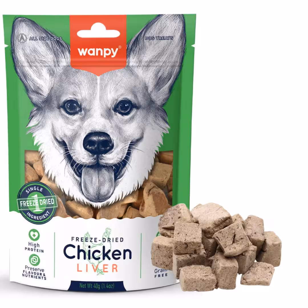 تشویقی سگ ونپی طعم جگر مرغ مدل Freeze Dried