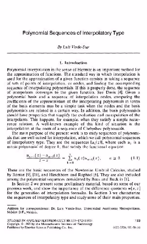 خرید و دانلود نسخه کامل کتاب Polynomial sequences of interpolatory type
