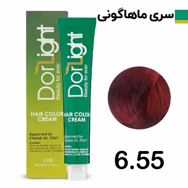 رنگ موی دورلایت ماهاگونی متوسط سری ماهاگونی شماره 6.55 Dorlight