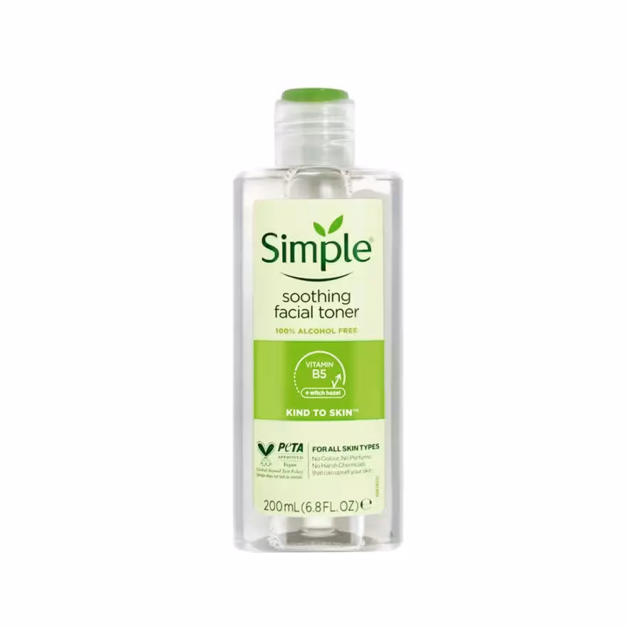 تونر پاک کننده صورت سیمپل مدل Soothing حجم 200 میل