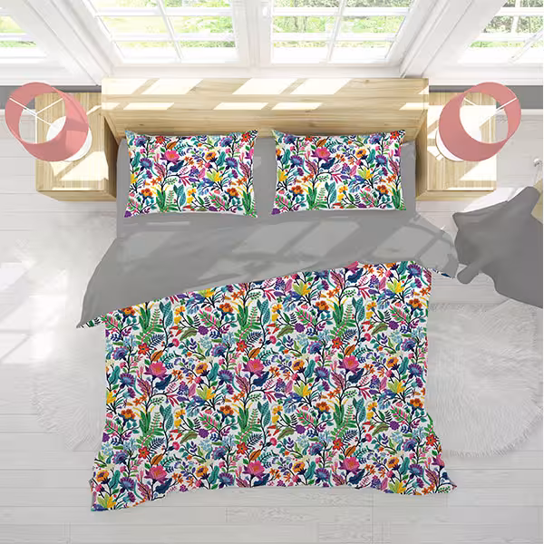 ست روتختی گلستان دو نفره دستیکور مدل mod1380