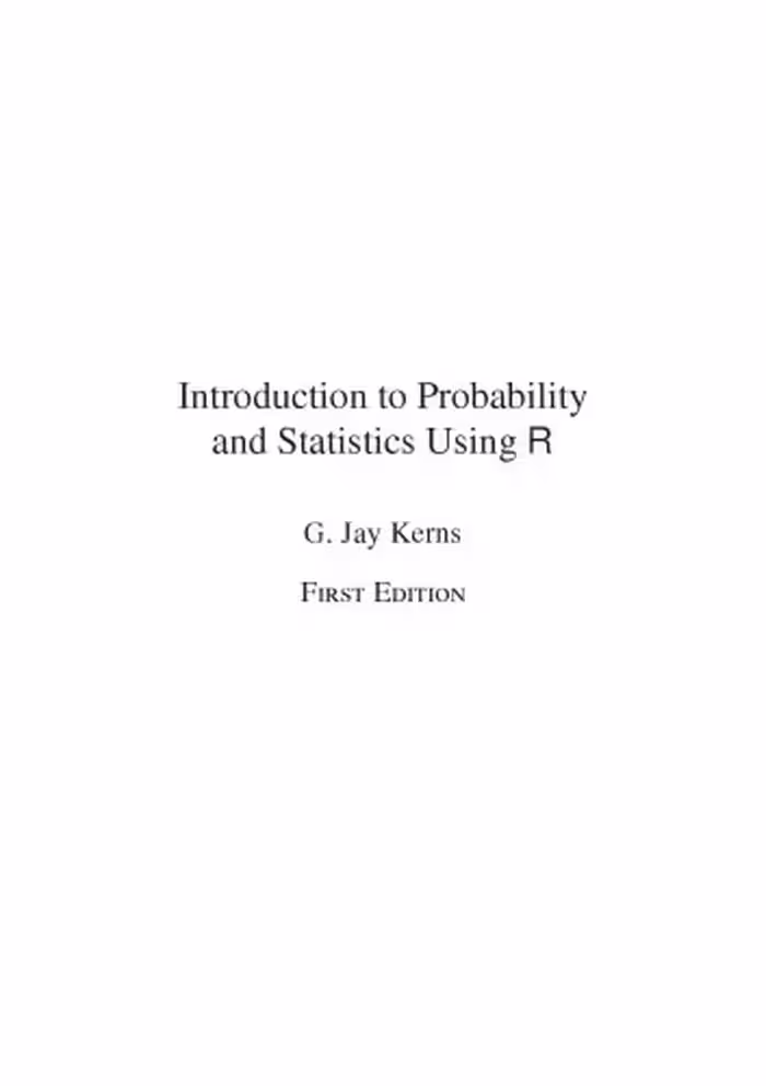 خرید و دانلود نسخه کامل کتاب Introduction to Probability and Statistics Using R