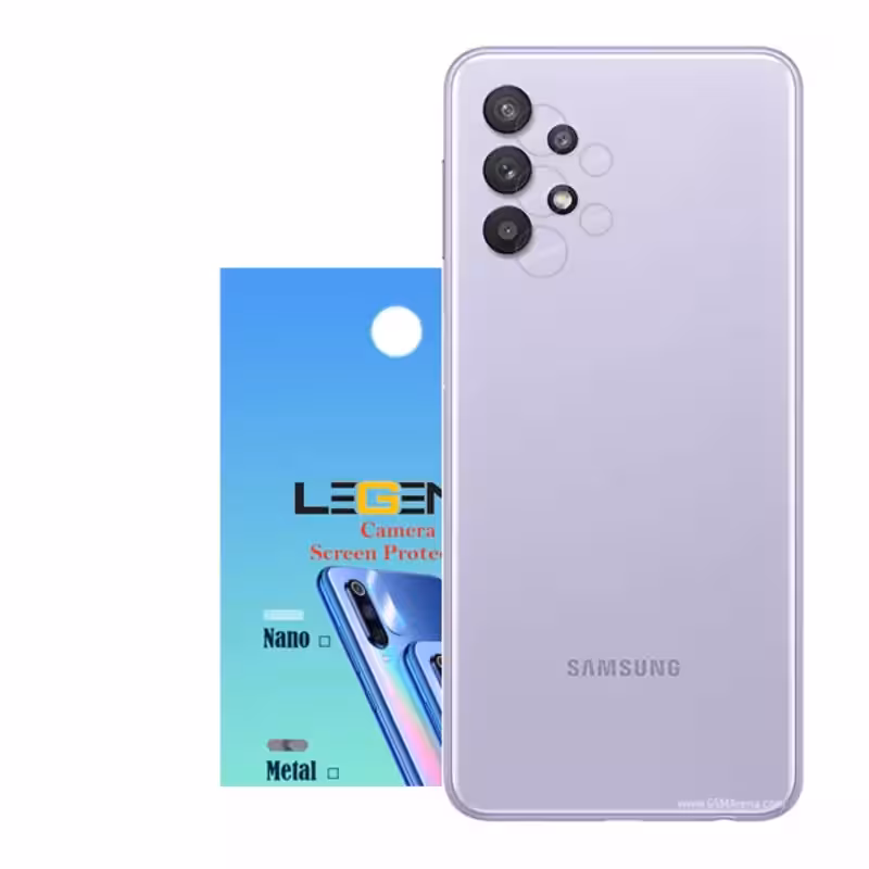 محافظ لنز دوربین لجند مدل نانو گلس مناسب برای موبایل سامسونگ Galaxy A32