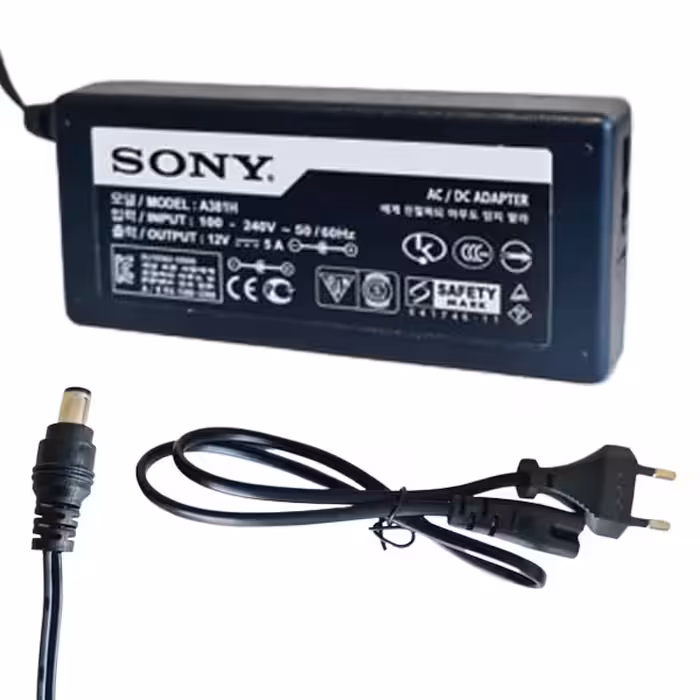 آداپتور 12V 5A همراه با کابل برق