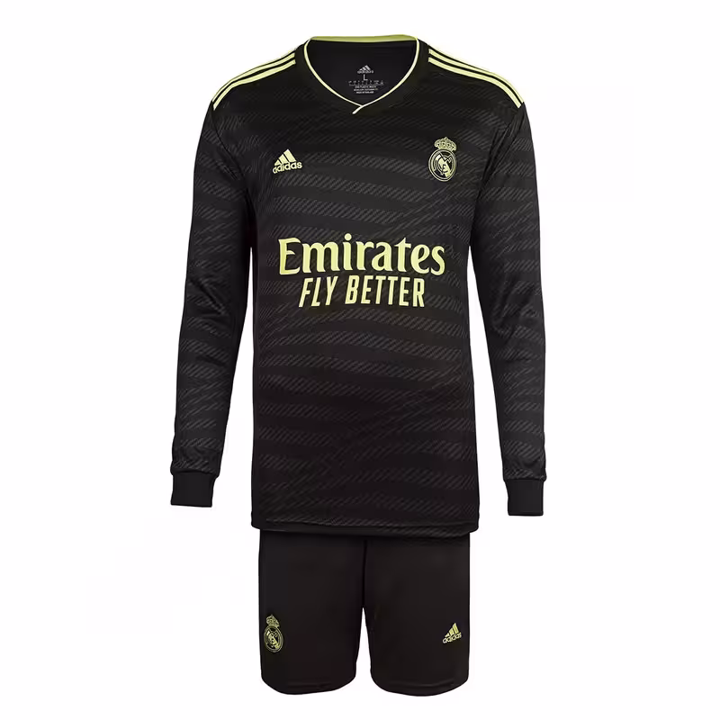 ست پیراهن و شورت ورزشی مردانه مدل فوتبال سوم رئال مادرید Nk-6995