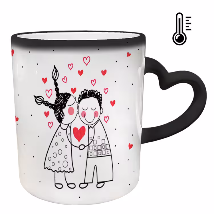 خرید ماگ-لیوان حرارتی  دسته قلبی  عاشقانه کد 57