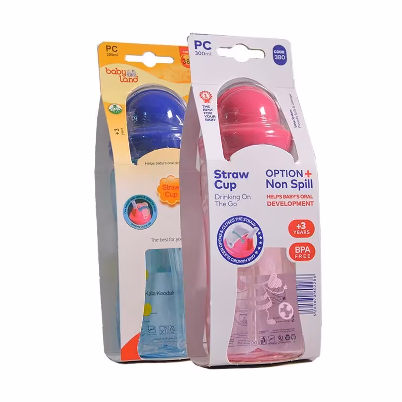 قمقمه نی دار بیبی لند 300 میلی لیتر مدل 380