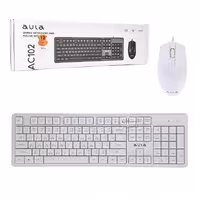 کیبورد و ماوس سیمدار AULA AC105 WHITE