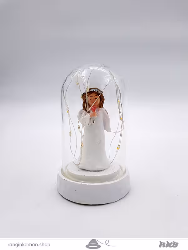 شیشه عشق فرشته بالدار چراغدار متوسط کد 2