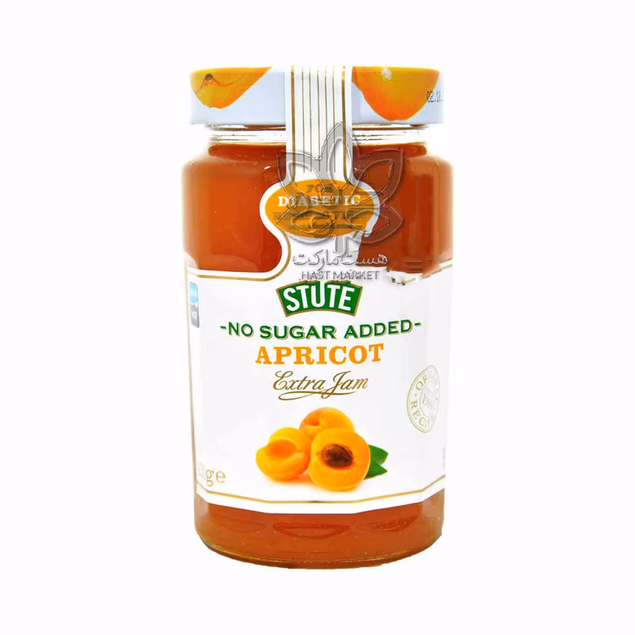 مربا زردآلو ( بدون شکر افزوده ) 430 گرم استوت - stute