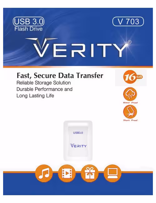 فلش مموری وریتی مدل V703 USB3 ظرفیت 16 گیگابایت