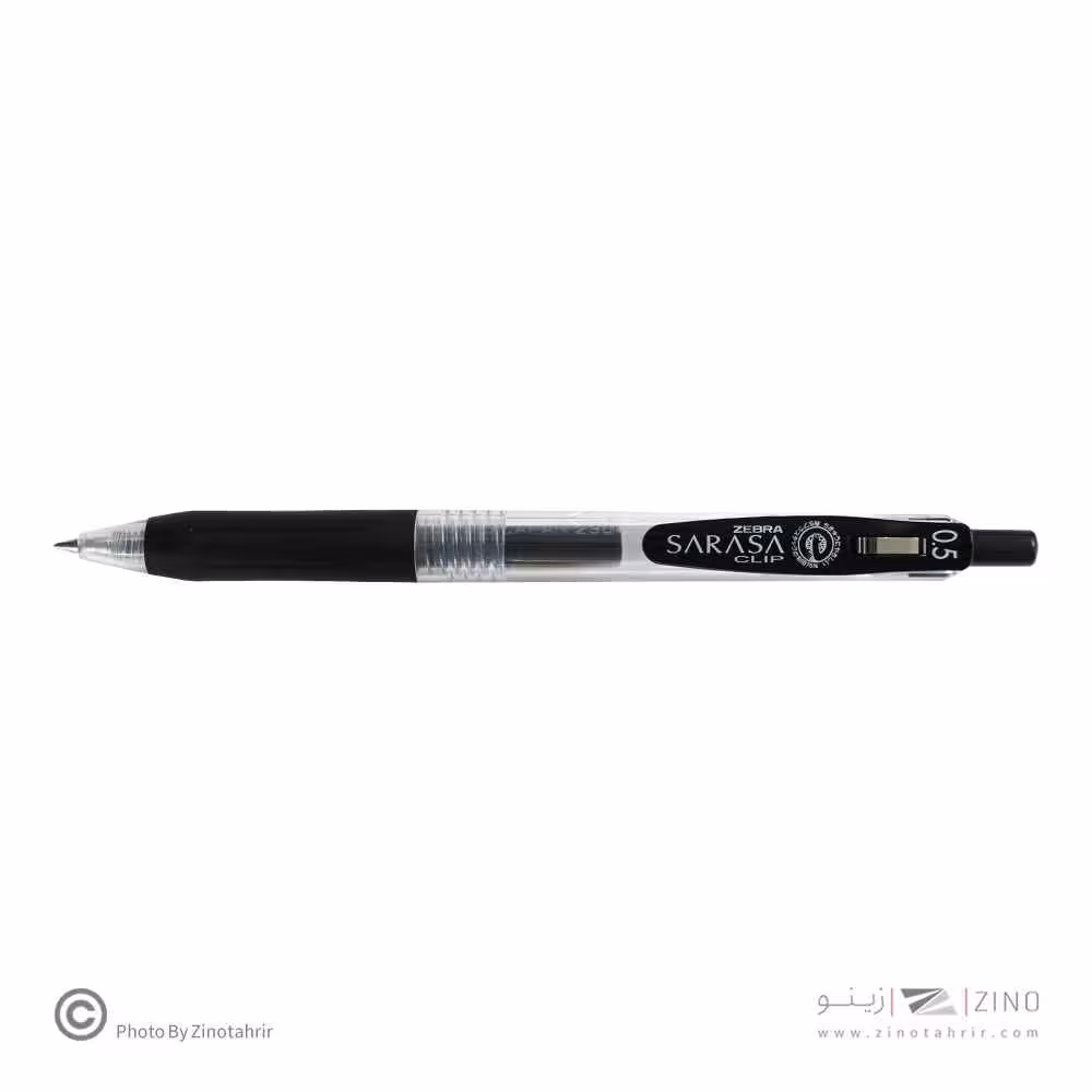 روان نویس فشاری ساراساکلیپ مشکی 0/5 زبرا (10عددی)