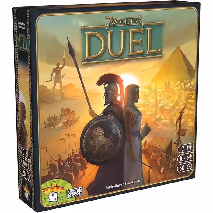 بازی کارتی عجایب هفت‌گانه دوئل؛ کامل‌ترین بردگیم 2 نفره‌ی دنیا 7Wonders duel برند Repos Production