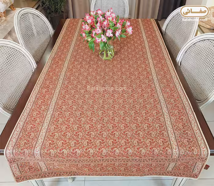 رومیزی مستطیل ترمه هاشمی کد 95 اندازه ی 100×200