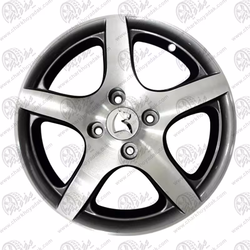 رینگ اسپرت سایز 15 پنج پر کد 004 رخ تراش دودی اروند ( پژو پارس،پژو405،سمند،دنا )