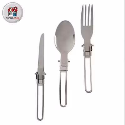 ست قاشق چنگال و کارد تاشو استیل