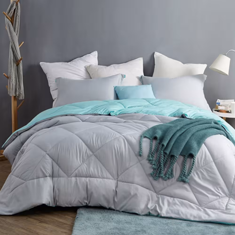 سرویس روتختی دو رنگ چیداری نقره ای فیروزه ای