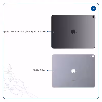 برچسب پوششی ماهوت مدل Matte-Silver مناسب برای تبلت اپل iPad Pro 12.9 (GEN 3) 2018 A1983