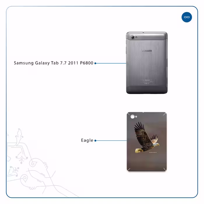برچسب پوششی ماهوت مدل Eagle مناسب برای تبلت سامسونگ Galaxy Tab 7.7 2011 P6800
